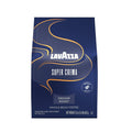 Lavazza Super Crema coffee bag, dark blue whole bean medium roast, 22 oz