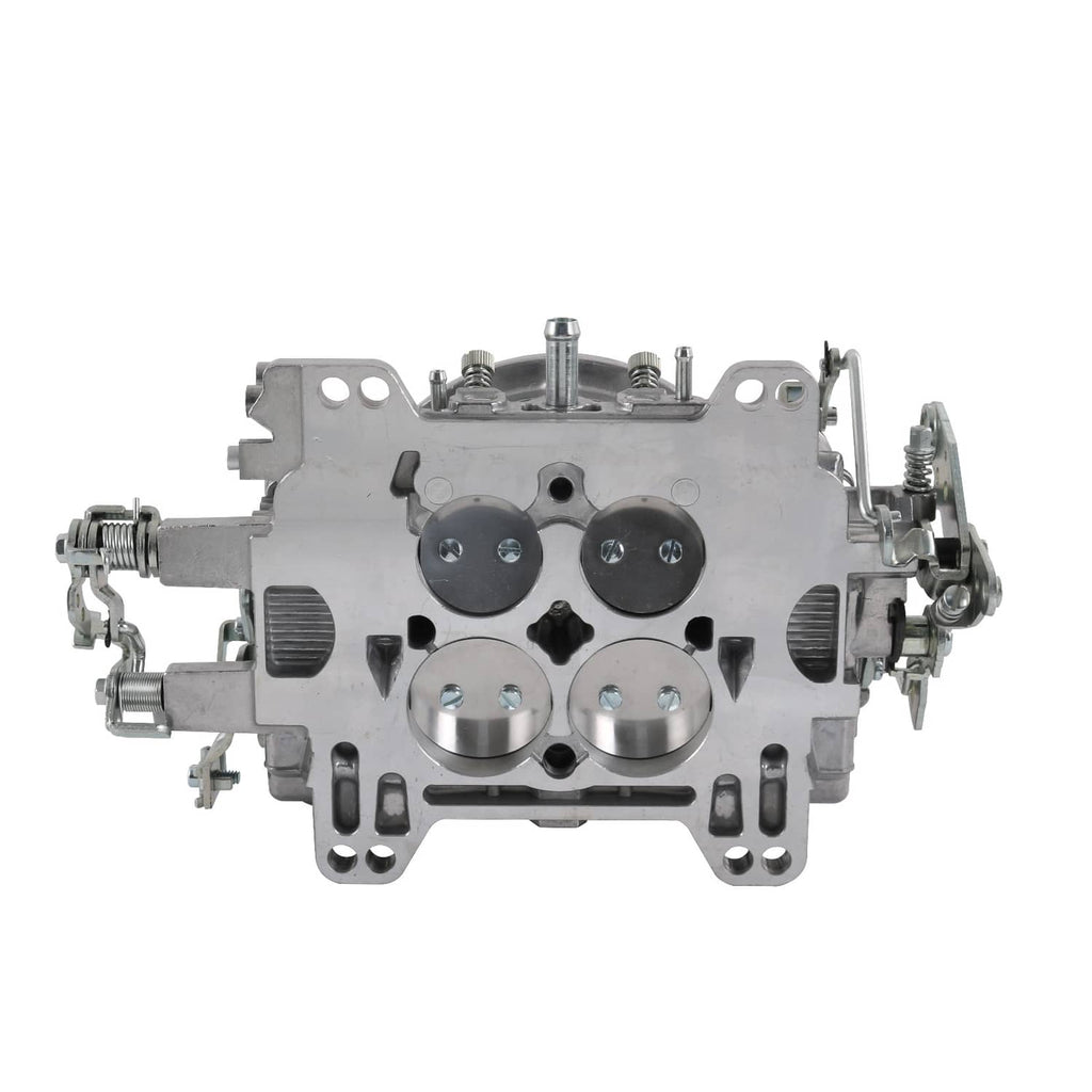 4-barrel square-bore carburetor, top-down view of circular throttle bores