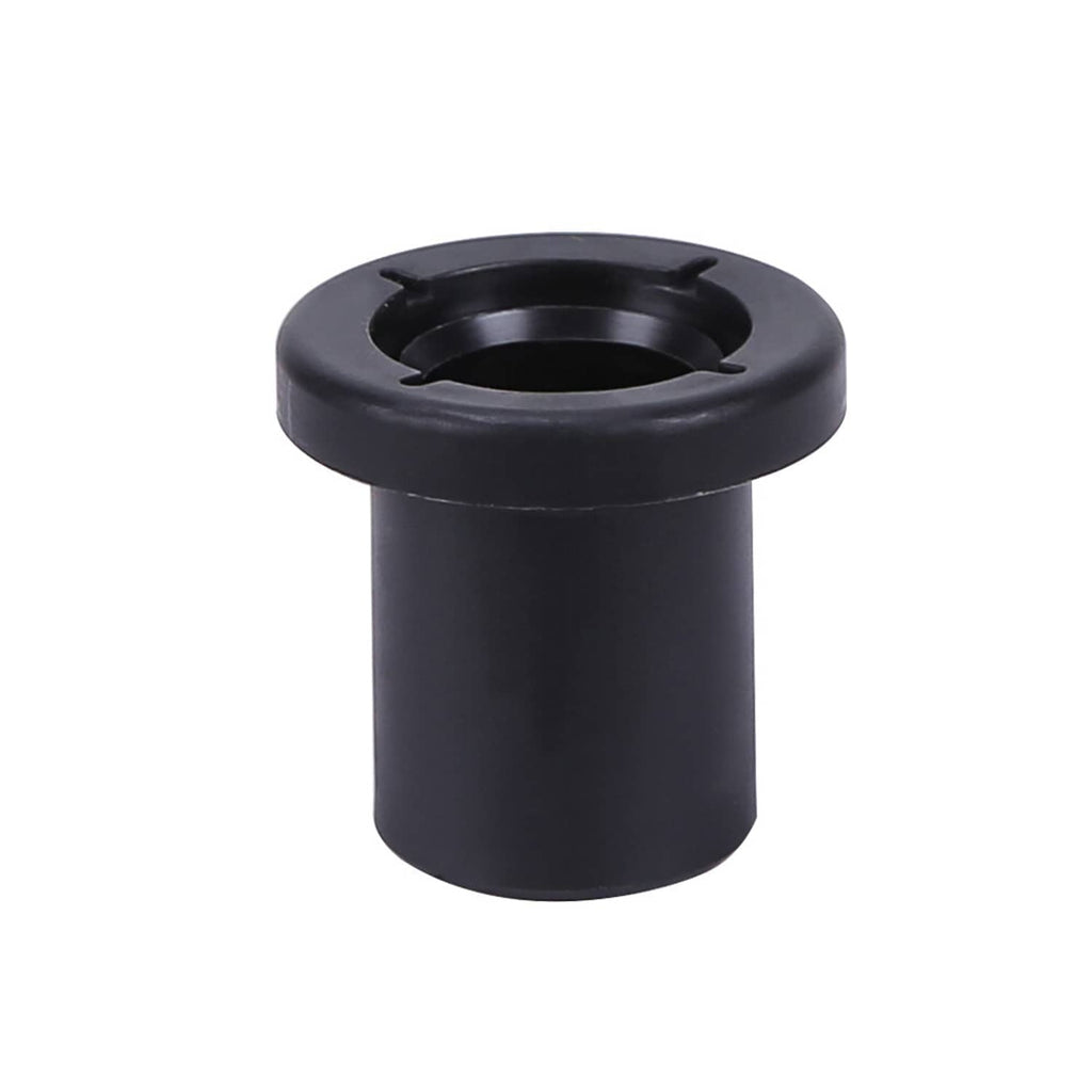 Front and rear A-arm bushing, black rubber sleeve with circular inner bore