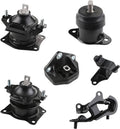 Set of black rubber engine and transmission mounts with metal brackets and studs