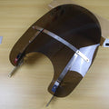 Front smoke windscreen with chrome brackets and tinted dark curved shield