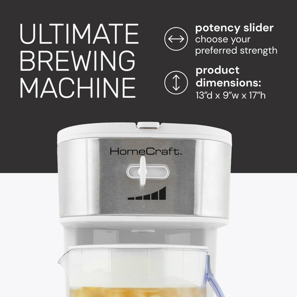 Stainless steel iced tea and coffee maker lid and brew control area