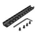 Low-profile 11-slot Picatinny scope mount rail with mounting hardware, black