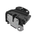 Door lock actuator motor with black plastic housing, silver bracket, and foam padding