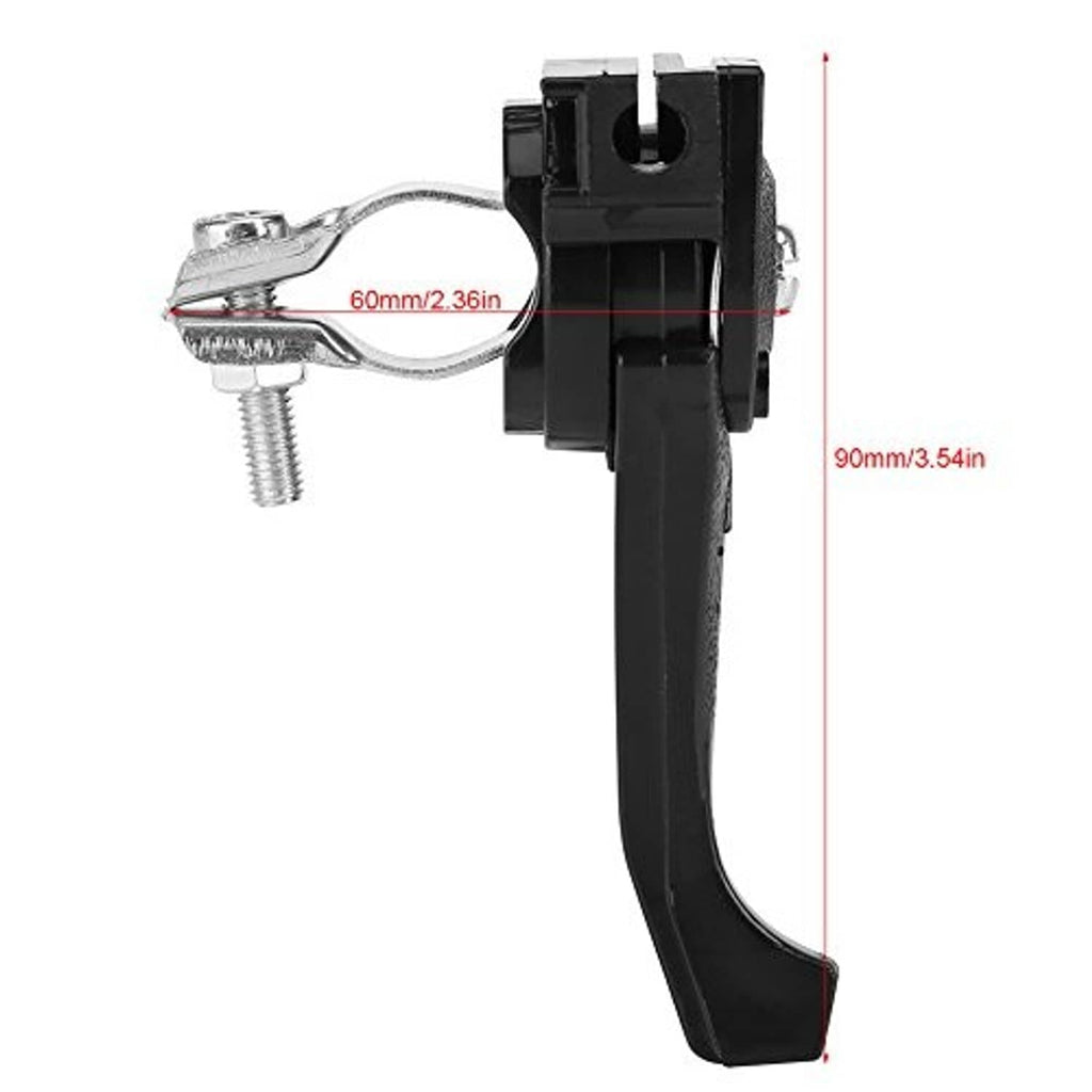 Black throttle control lever with silver bracket and dual-part mounting housing