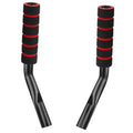 Set of 2 black wheelchair brake extenders with red anti-slip grip bands
