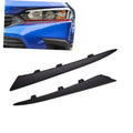 Front headlight lower bumper molding trim, matte black long strips with mounting clips