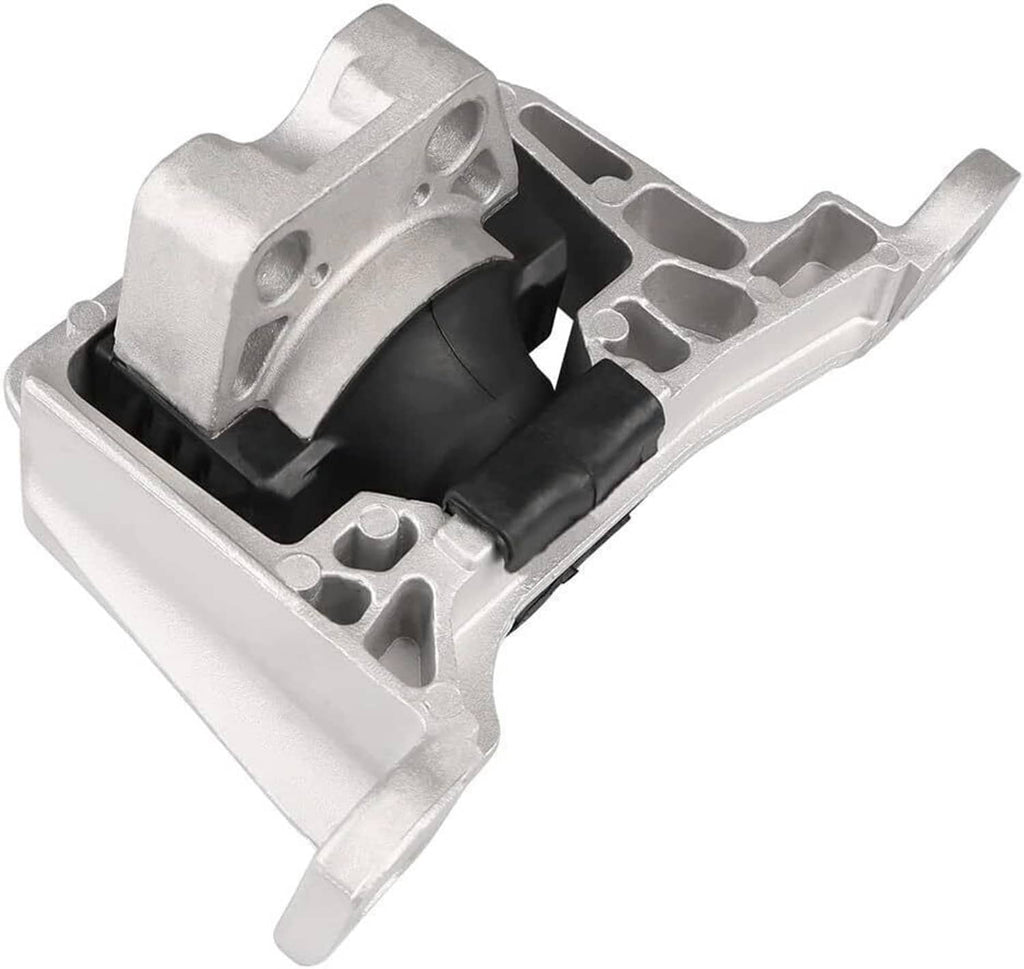 Front engine motor mount with silver metal bracket and black rubber bushing