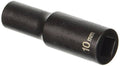 10 mm deep socket with dark finish and drive opening