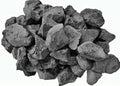 Gray edible clay chunks, rough rock-like pieces