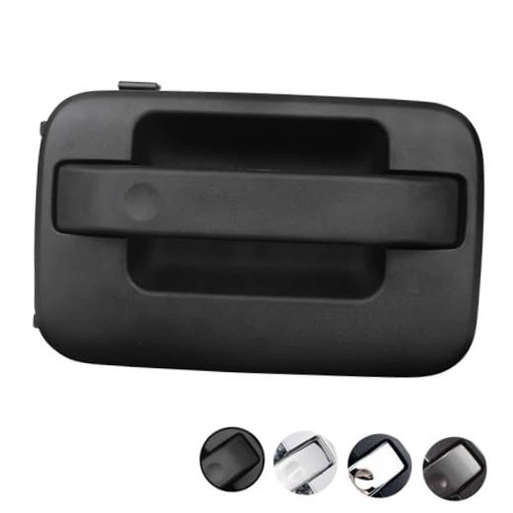 Black outside door handle cover with open recess, right-side front/rear fitment