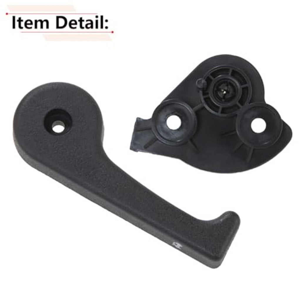 Black hood latch release handle with attached latch assembly component
