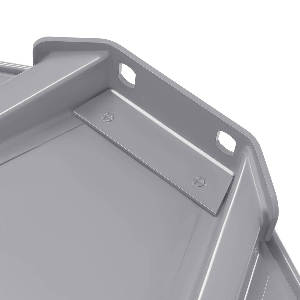 Gray fender skin panel showing inner tray and raised rim with mounting holes