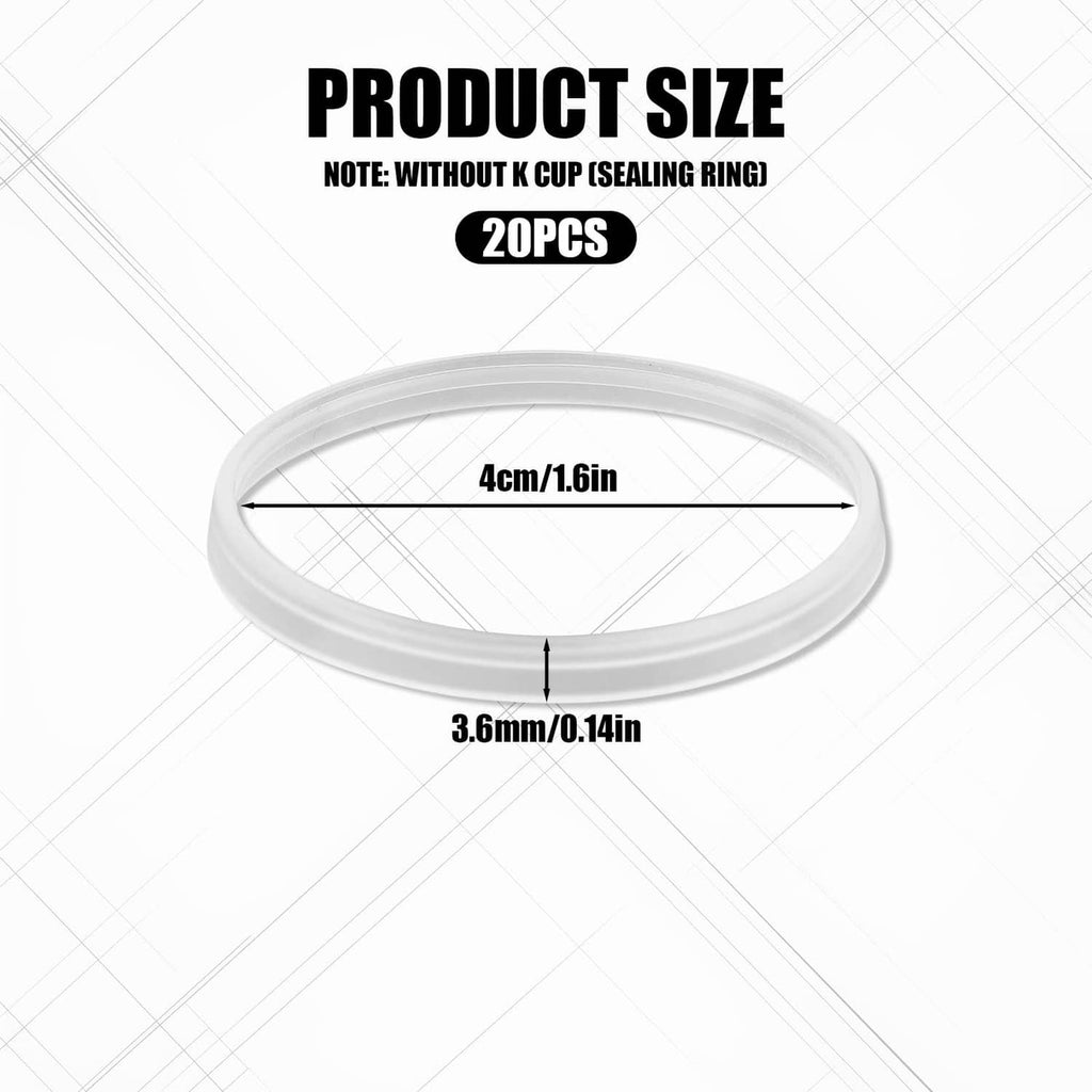 Transparent silicone gasket ring, about 4cm outer and 3.6cm inner size