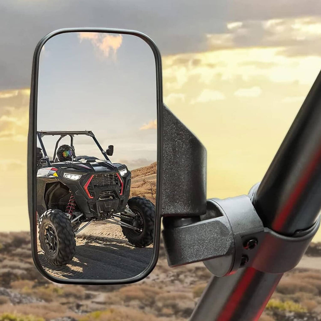 RivetOak For Kawasaki Mule 600 610 Mule SX Foldable UTV 1.75" - 2" Rearview Side Mirrors