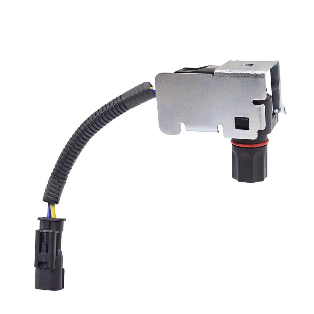 Rear differential ABS wheel speed sensor with silver bracket and black connector leads
