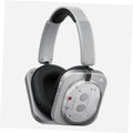 Gray and black over-ear wireless noise-cancelling headphones, padded earcups and headband