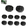 Black ABS air conditioning valve core cover set, 10 pieces with ribbed grip