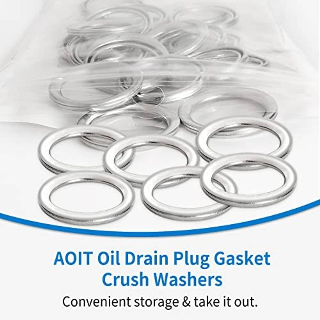 10-pack metal crush washer ring gaskets for differential plugs