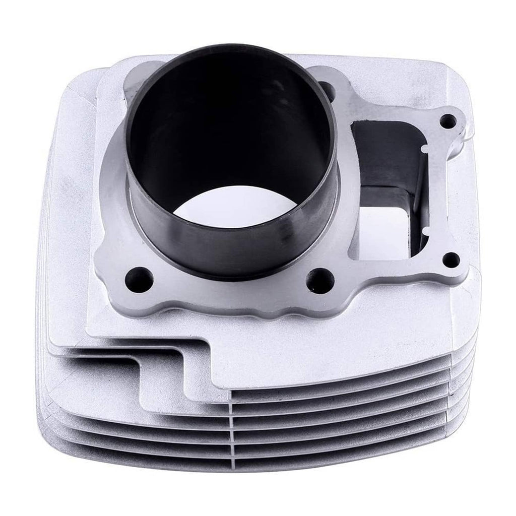 Cylinder block with piston bore and mounting holes