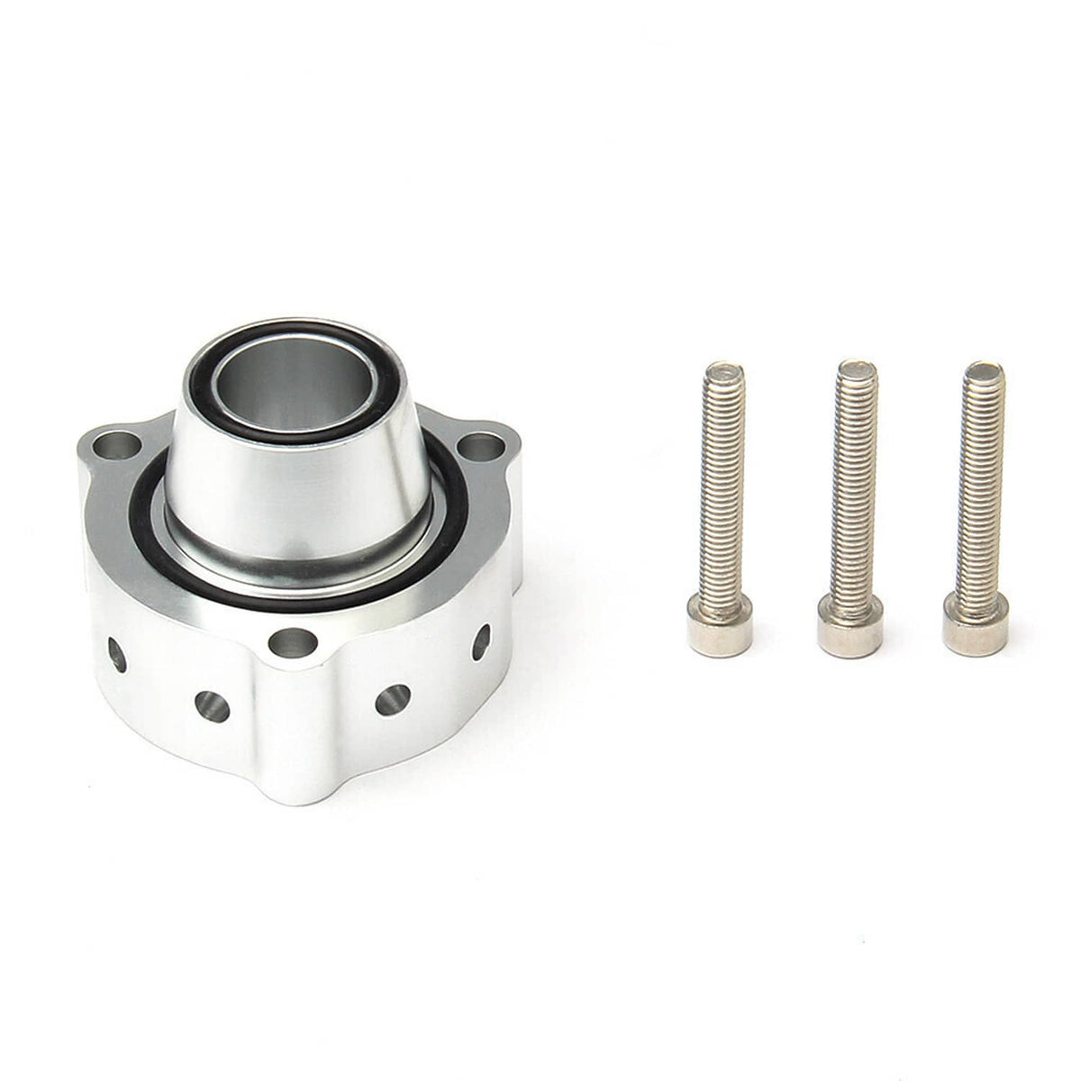 Blow-off valve spacer with black seal and three threaded studs