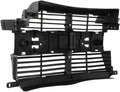 Front active grille shutter assembly with motor, black plastic slatted grille