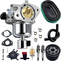 Carburetor kit with metal carburetor, brass inlet plate, fuel shutoff parts, spark plugs