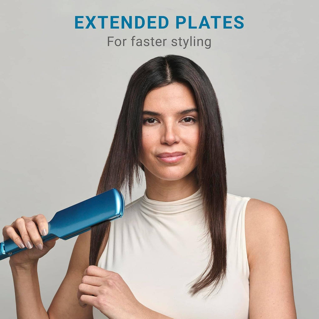 BabylissPRO nano titanium flat iron with extended plates for faster styling