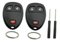 Black 3-button key fob shell case with lock/unlock/trunk icons; includes rings and pins