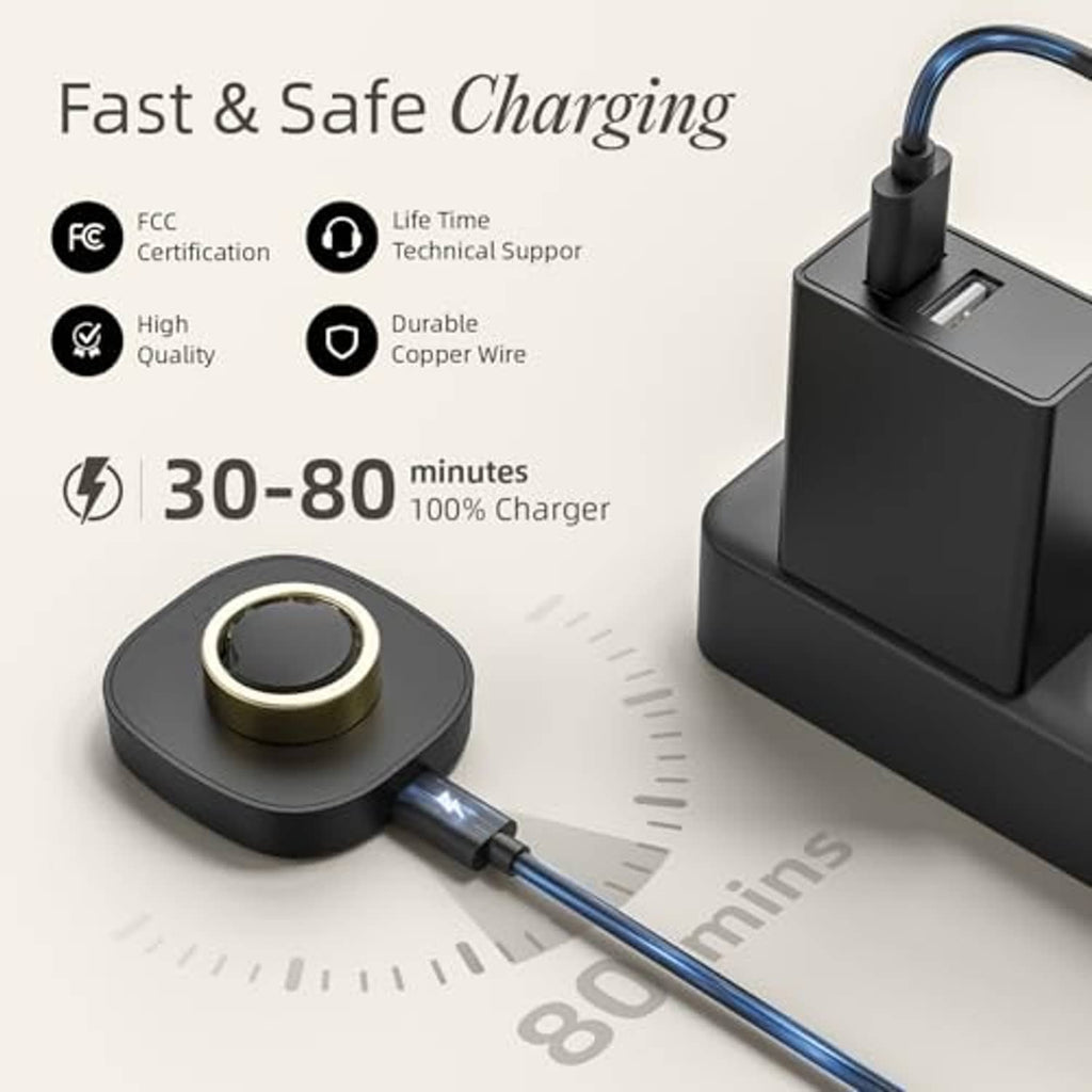 Charging dock and adapter block with wired connection, charging setup