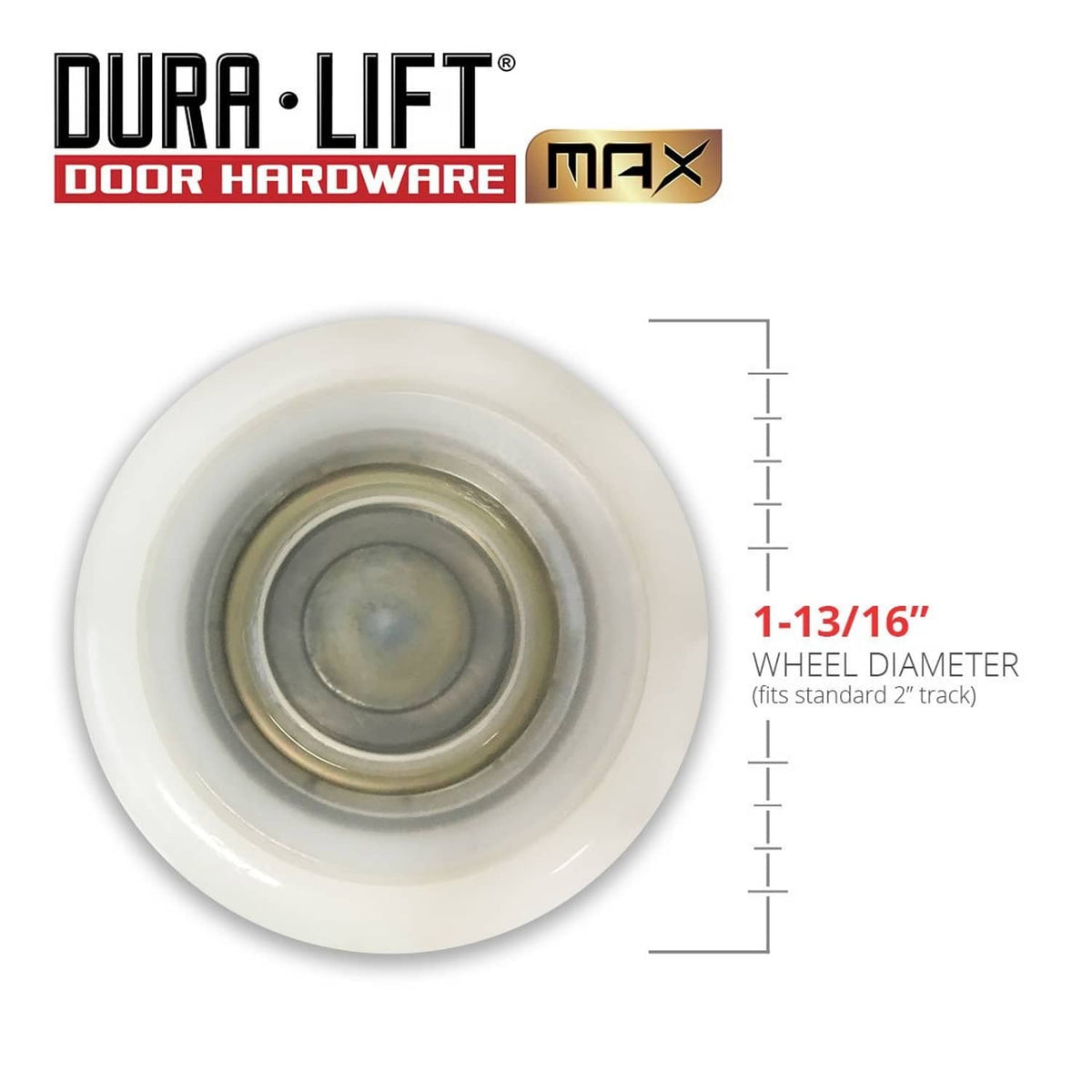 White nylon garage door roller wheel with inner sealed 6200ZZ bearing
