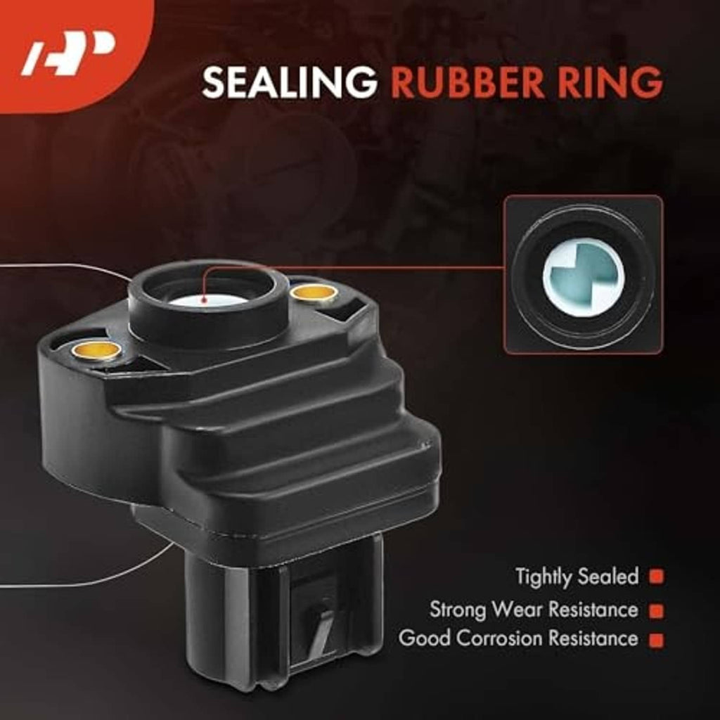 Throttle position sensor TPS with sealing ring illustration on black housing