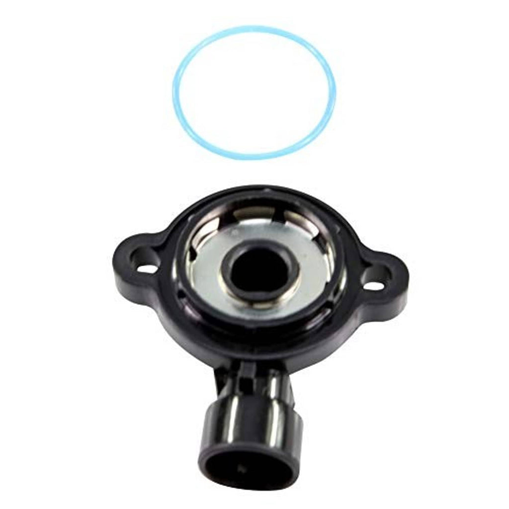 Throttle position sensor with black housing, blue ring, and small O-ring gasket