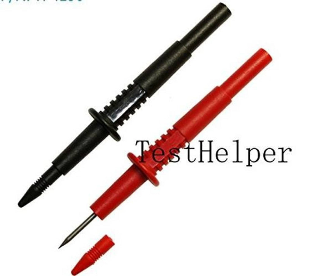 Automotive test probes set with black and red insulated needle tips