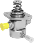 High pressure fuel pump with spring-loaded metal body and outlet fitting