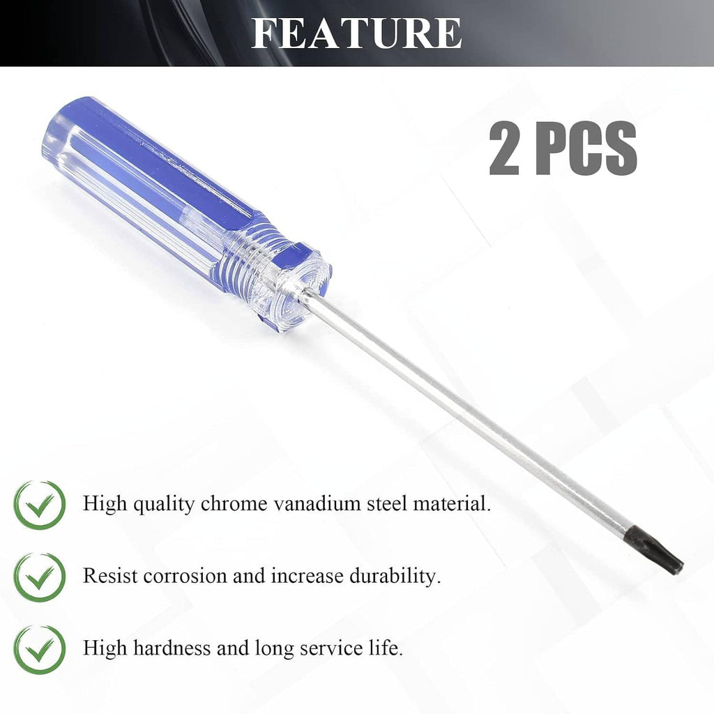 T10 magnetic Torx screwdriver with chrome vanadium steel shaft, blue handle
