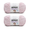 Bernat Baby Velvet yarn 2-pack in pale pink, two twisted skeins