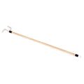 Mobility dressing stick with two white end hooks and light wood handle