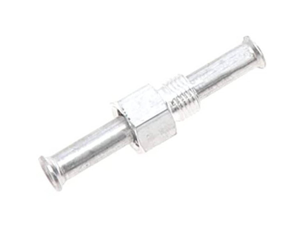 Quick-connect coupler with silver metal end caps and threaded insert