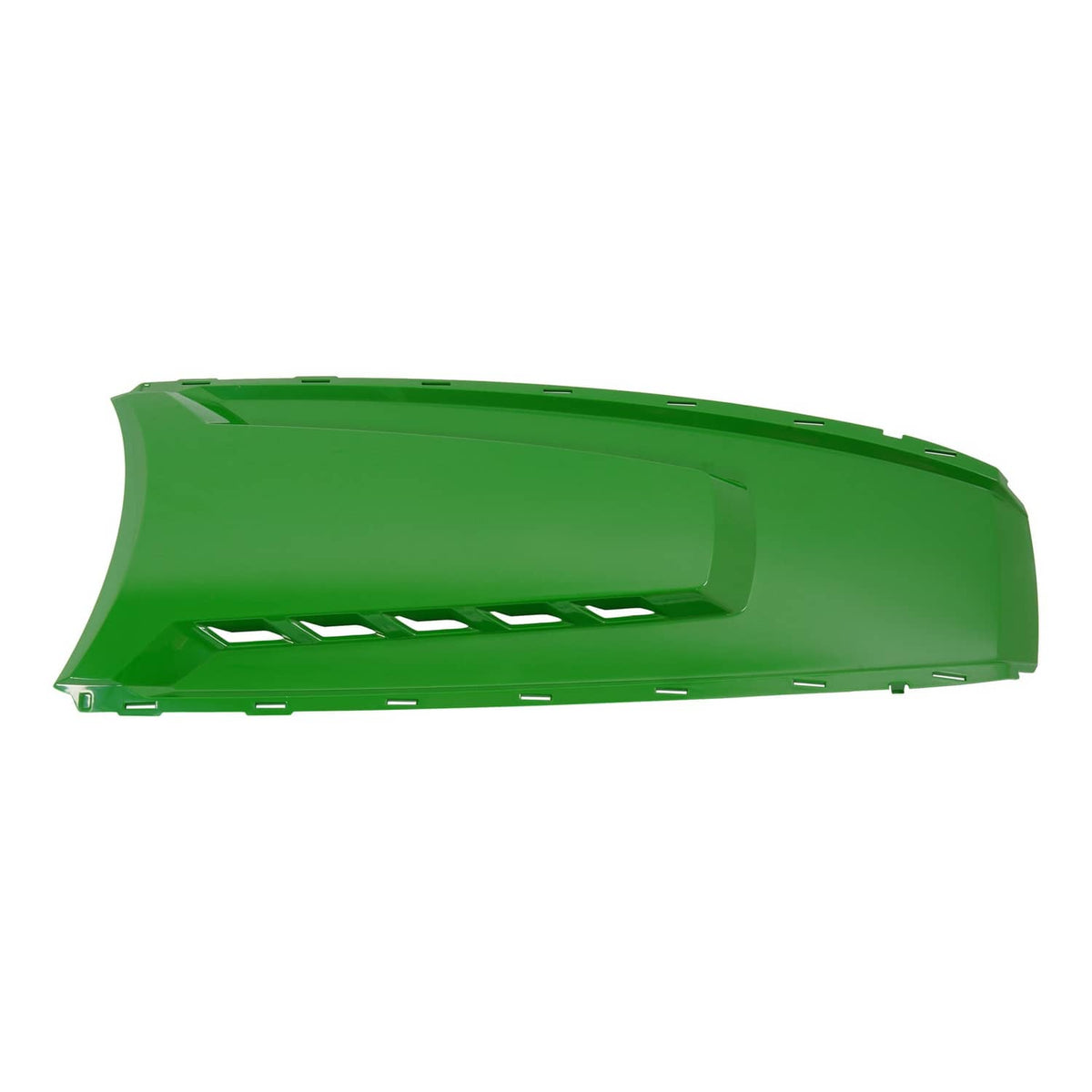 John Deere green hood panel with side openings and raised center section