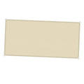 Beige rectangular sun shade sail cloth with metal grommets along all edges