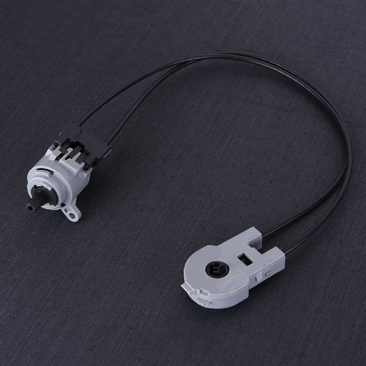 HVAC control switch with cable harness, gray switch head and black wire leads