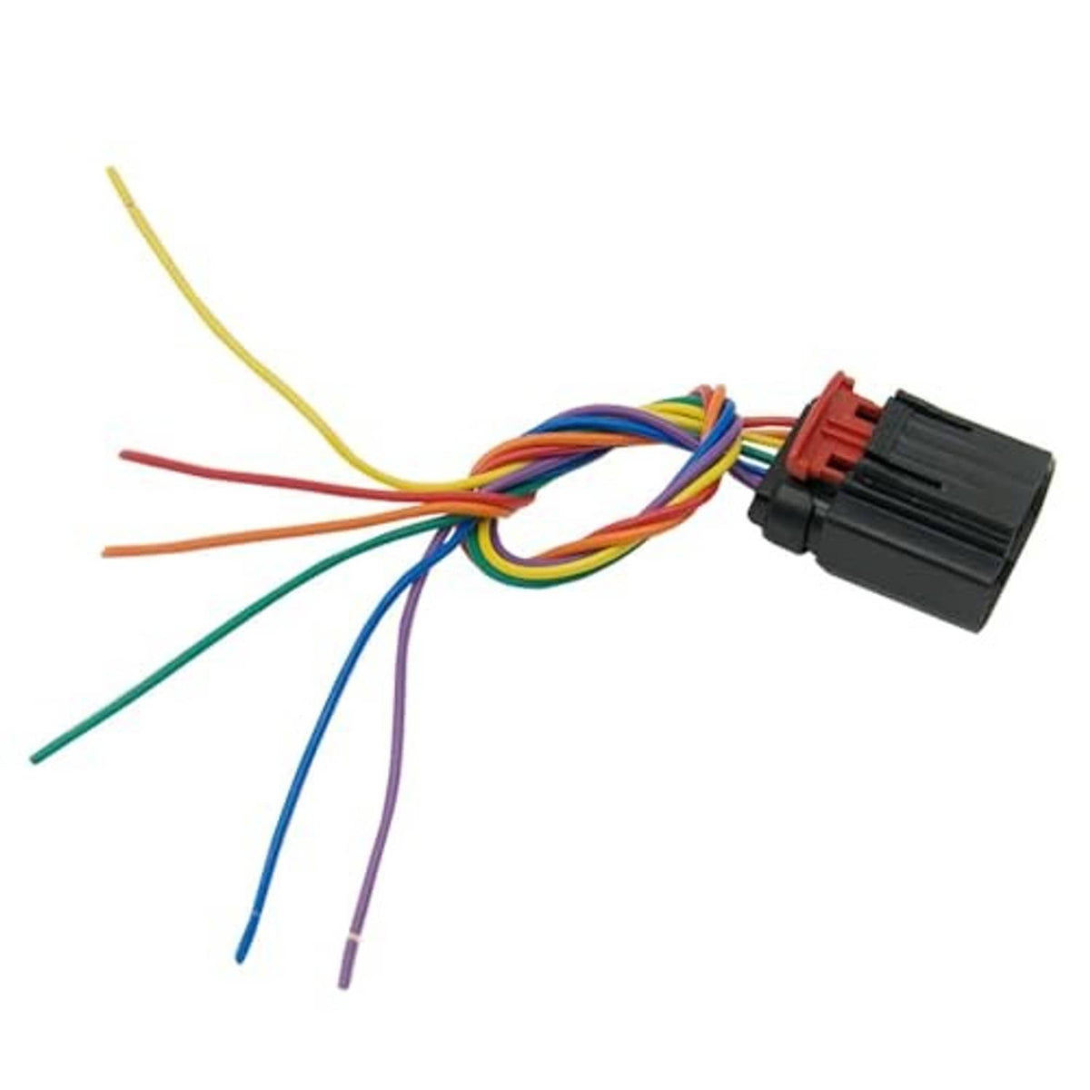 Electronic throttle body connector plug with wire pigtail and black housing