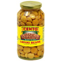 Cento lupini beans jar with green lid, front label, ready to eat