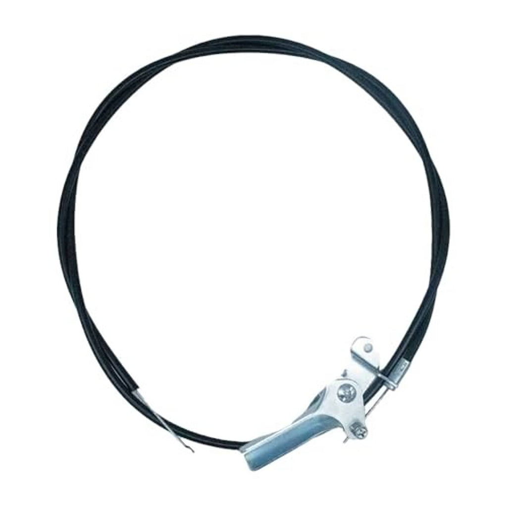 Universal throttle control cable with blue handle lever and black cable