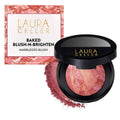 Powder blush compact with baked marbled pink-coral shade, Laura Geller