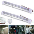 LED ceiling dome light bar, clear lens with yellow LED strip and red/black wires