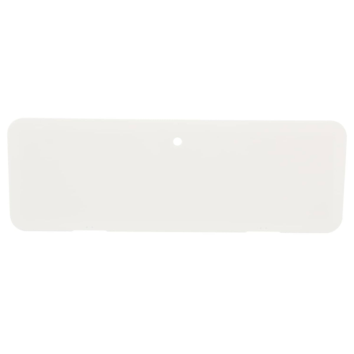 Boat locker door cover lid, off-white rectangular panel with rounded corners and mount hole