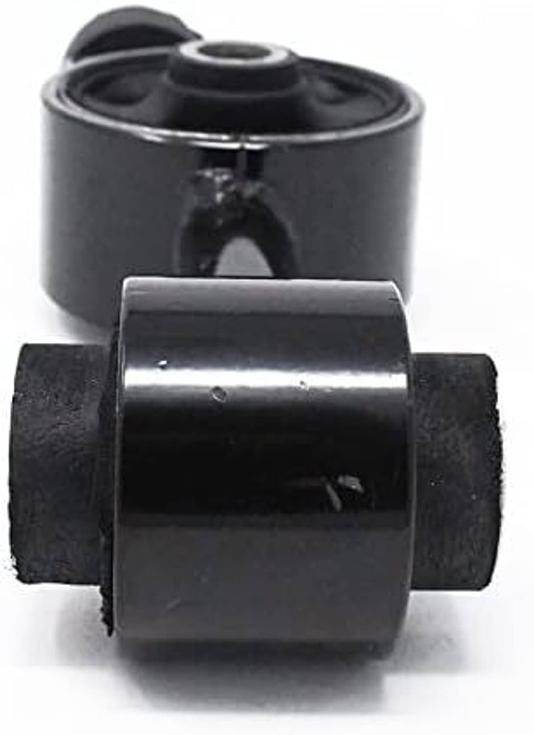 Engine motor mount upper torque strut front view with round rubber bushing