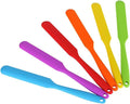 Multicolor silicone spatula set, six small flexible spatulas with hanging holes